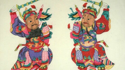 桃花塢 門神　尉遅敬徳、左秦叔宝 如意 衣服 秦瓊 武門神 装束 龍 靴 尉遅恭 雲 敬徳 鐗 金鞭 叔宝.jpg